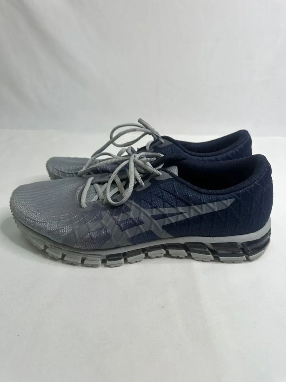 Asics Men's Navy and Gray Athletic Running Sneakers